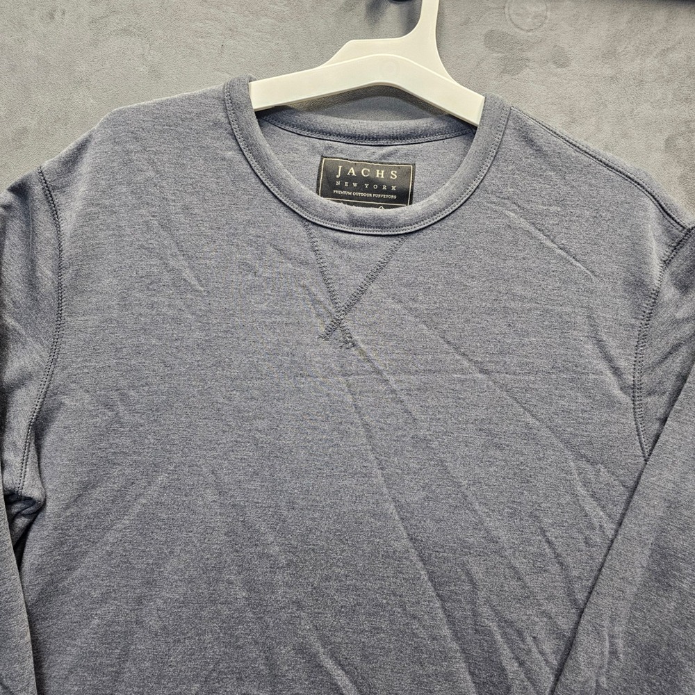 Jachs New York Mens Heather Blue Crew Neck Pullover Sweatshirt Size L 1437788